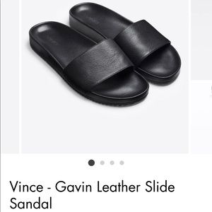 Vince Gavin Leather Slide Sandal